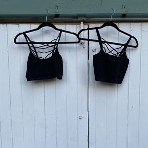 Two Black Bralettes